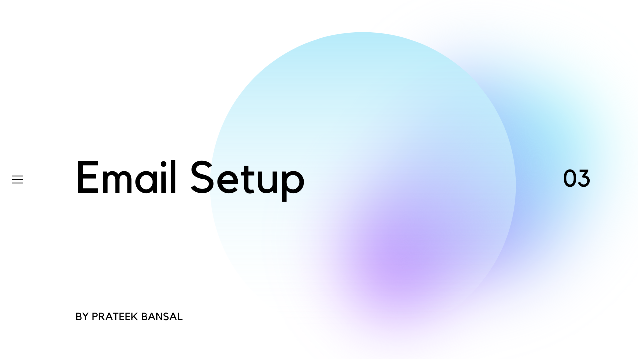 Email Setup