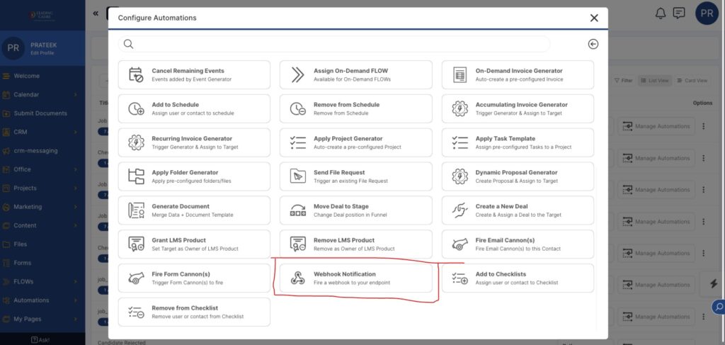 Configure Automations in Suitedash 1 Web capture 16 2 2024 13945 portal.leadingcadre.com